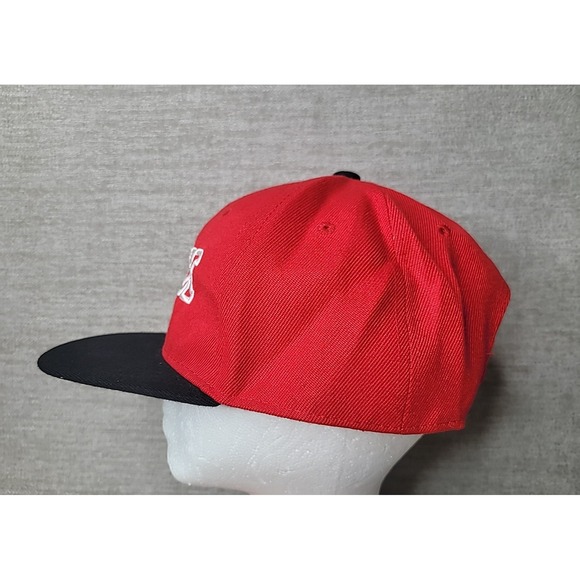 Fox Racing Motocross Red Black White Snapback Hat Cap - Picture 6 of 7